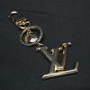 1円 LOUIS VUITTON ルイヴィトン M65216 ポルト クレ LV ファセット バッグチャーム キーリング キーホルダー ゴールド系 AX4840の画像1