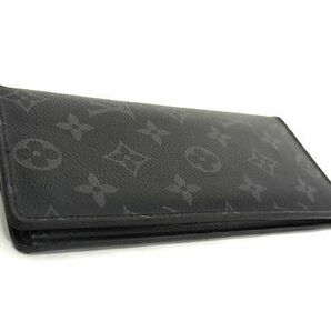 1円 ■美品■ LOUIS VUITTON ルイヴィトン M61697 モノグラムエクリプス ポルトフォイユブラザ 二つ折り 長財布 ブラック系 BJ1455の画像2