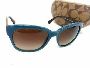 1円 ■美品■ COACH コーチ 524013 (Teal/Dark Tortoise) 56□ 19 135 3N サングラス メガネ 眼鏡 レディース ブルー系 AX5804