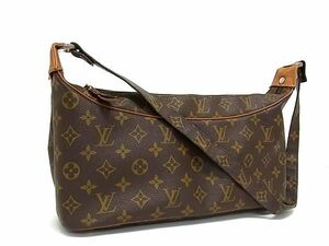 1円 LOUIS VUITTON ルイヴィトン M51260 モノグラム ブローニュ35 USA タロンジップ ワンショルダーバッグ 肩掛け ブラウン系 BJ2414