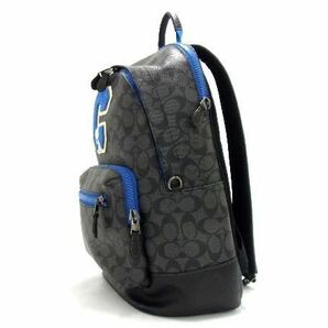 1円 ■新品同様■ COACH コーチ 5511 シグネチャー ピーナッツ コラボ スヌーピー PVC リュックサック メンズ グレー系 AR5263の画像3