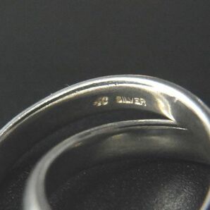 ■美品■ 4℃ ヨンドシー SV925 2連 リング 指輪 アクセサリー 約10号 レディース シルバー系 DD5929の画像3