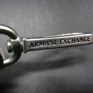 ■美品■ ARMANI EXCHANGE アルマーニエクスチェンジ キャンバス ストラップ ウォレットチェーン ブラック系×レッド系 DE1402の画像3