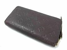 1円 ■美品■ LOUIS VUITTON ルイヴィトン M60548 モノグラムアンプラント ジッピーウォレット 長財布 ブラウン系 AY1092_画像2