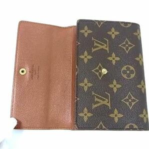 1円 LOUIS VUITTON ルイヴィトン M61202 モノグラム ポルトトレゾール エテュイ パピエ 三つ折り 財布 ウォレット ブラウン系 AW7014の画像3