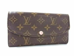 1円 LOUIS VUITTON ルイヴィトン M61289 モノグラム ポルトフォイユ エミリー 二つ折り 長財布 ウォレット レディース ブラウン系 AW7316