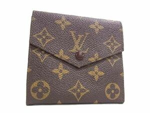 1円 ■美品■ LOUIS VUITTON ルイヴィトン M61660 モノグラム ポルトモネビエ カルトクレディ 三つ折り 財布 ブラウン系 AW7918