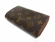 1円 LOUIS VUITTON ルイヴィトン M61736 モノグラム ポルトフォイユ トレゾール 二つ折り 財布 ウォレット レディース ブラウン系 FA4964_画像2