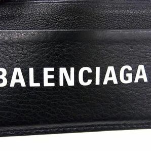 1円 ■美品■ BALENCIAGA バレンシアガ 490620 レザー パスケース カードケース 名刺入れ メンズ ブラック系 FA5314の画像4