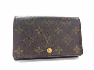 1円 LOUIS VUITTON ルイヴィトン M61736 モノグラム ポルトフォイユ トレゾール 二つ折り 財布 ウォレット レディース ブラウン系 FA5412