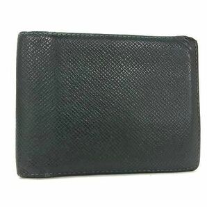 1円 LOUIS VUITTON ルイヴィトン M30424 タイガ ポルトビエ3ヴォレ 二つ折り 財布 ウォレット メンズ エピセア グリーン系 FA5448の画像1