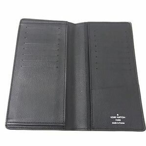 1円 ■極美品■ LOUIS VUITTON ルイヴィトン M33402 タイガ ポルトフォイユ ロン 二つ折り 長財布 ウォレット メンズ ブラック系 FA5462の画像3