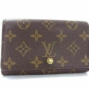 1円 LOUIS VUITTON ルイヴィトン M61730 モノグラム ポルトモネビエ トレゾール 二つ折り 財布 ウォレット 小銭入れ ブラウン系 FA5873の画像1