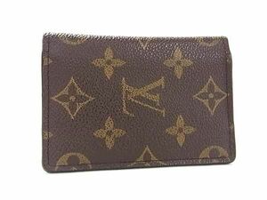 1円 LOUIS VUITTON ルイヴィトン M60502 モノグラム オーガナイザー ドゥ ポッシュ カードケース パスケース 名刺入れ ブラウン系 FA5872