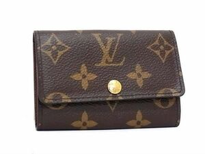 1円 ■極美品■ LOUIS VUITTON ルイヴィトン M60701 モノグラム ミュルティクレ6 6連 キーケース 鍵入れ レディース ブラウン系 FA5907