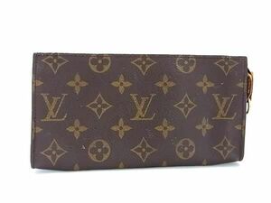 1円 LOUIS VUITTON ルイヴィトン モノグラム バケット用ポーチ マルチケース 小物入れ レディース ブラウン系 FA5895