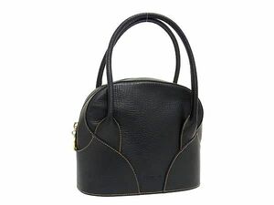 1円 ■美品■ LOEWE ロエベ レザー ハンドバッグ トート 手提げかばん レディース ブラック系 BI1866