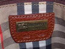 1円 ■美品■ Burberrys バーバリーズ レザー クラッチバッグ セカンドバッグ レディース メンズ ブラウン系 BJ2716_画像6