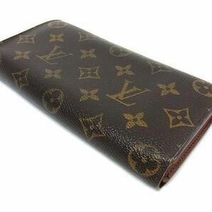 1円 LOUIS VUITTON ルイヴィトン M61734 モノグラム ポルトフォイユ サラ 二つ折り 長財布 ウォレット 札入れ 小銭入れ ブラウン系 FB0351の画像2