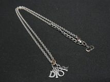 1円 ChristianDior クリスチャンディオール ネックレス ペンダント アクセサリー レディース シルバー系 AX5095_画像1