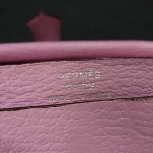 1円 HERMES エルメス ベアンミニ コンパクト シェーブル シルバー金具 二つ折り 財布 ウォレット D刻印 レディース ピンク系 AW4161の画像6