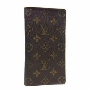 1円 LOUIS VUITTON ルイヴィトン M60825 モノグラム ポルトカルトクレディ 二つ折り 長財布 ウォレット ブラウン系 FA3269の画像1