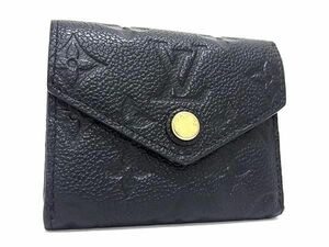 1円■美品■ LOUIS VUITTON ルイヴィトン M62935 モノグラムアンプラント ポルトフォイユゾエ 三つ折り 財布 ウォレット ブラック系 AW4561