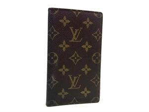 1円 LOUIS VUITTON ルイヴィトン R20503 モノグラム アジェンダポッシュ 手帳カバー アドレス帳 メンズ レディース ブラウン系 AW7294