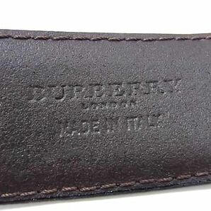 1円 ■美品■ BURBERRY バーバリー レザー ベルト 表記サイズ42/105 メンズ ブラック系 AV9064の画像5