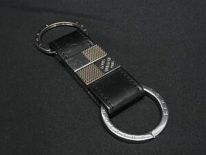 1 jpy LOUIS VUITTON Louis Vuitton M66953 Damier vare key holder key ring men's silver group × black group AW5989