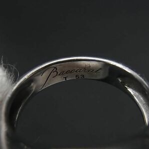 1円 ■美品■ Baccarat バカラ オニキス SV925 リング 指輪 アクセサリー 約13号 メンズ レディース シルバー系 AW7729の画像4