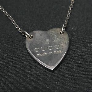 1円 GUCCI グッチ ハート SV925 ネックレス ペンダント アクセサリー レディース シルバー系 AW7717の画像2