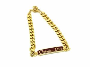 1円 ■美品■ ChristianDior クリスチャンディオール ブレスレット アクセサリー レディース ゴールド系 BJ2129