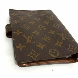 1円 ■美品■ LOUIS VUITTON ルイヴィトン R20004 アジェンダMM モノグラム 6穴式 手帳カバー スケジュール帳 ブラウン系 FA5049の画像2