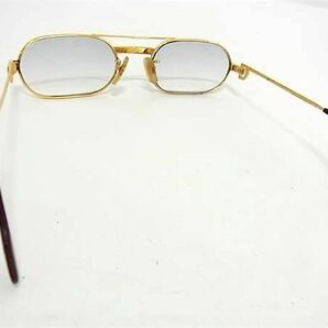 1円 Cartier カルティエ 130 サントス 度入り めがね メガネ 眼鏡 メンズ レディース ゴールド系 FA5142の画像2