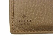 1円 ■美品■ GUCCI グッチ 523193 1147 レザー 二つ折り 財布 ウォレット 小銭入れ 札入れ レディース ブラウン系 FA5318_画像6