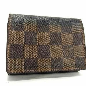 1円 LOUIS VUITTON ルイヴィトン N62920 ダミエ アンヴェロップ カルト ドゥ ヴィジット カードケース 名刺入れ ブラウン系 FA5036の画像1