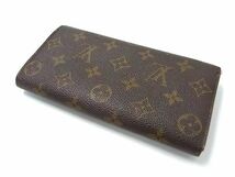 1円 LOUIS VUITTON ルイヴィトン M61734 モノグラム ポルトフォイユ サラ 二つ折り 長財布 ウォレット ブラウン系 FA5079_画像2