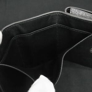 1円 ■新品同様■ BALENCIAGA バレンシアガ 551921 エブリデイ レザー ラメ 三つ折り 財布 ウォレット レディース シルバー系 FA5300の画像5