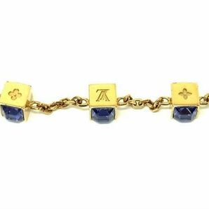 1円 ■美品■ LOUIS VUITTON ルイヴィトン M65096 コリエ ギャンブル カラーストーン ネックレス アクセサリー ゴールド系 FA5358の画像3