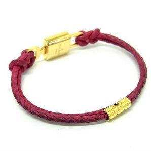 1円 LOUIS VUITTON ルイヴィトン ブラスレ ロックイット アゲイン 日本限定 レザー ブレスレット アクセサリー ピンク系 FA5363の画像1