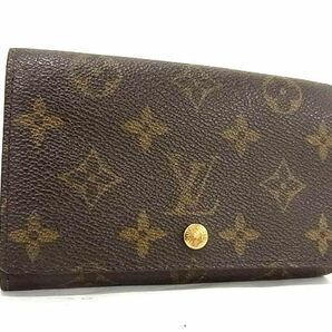 1円 ■美品■ LOUIS VUITTON ルイヴィトン M61730 モノグラム ポルトモネビエ トレゾール 二つ折り 財布 ウォレット ブラウン系 BJ2602の画像1