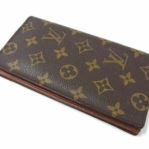 1円 ■美品■ LOUIS VUITTON ルイヴィトン M60825 モノグラム ポルトカルトクレディ 二つ折り 長財布 ウォレット ブラウン系 AW7309の画像2