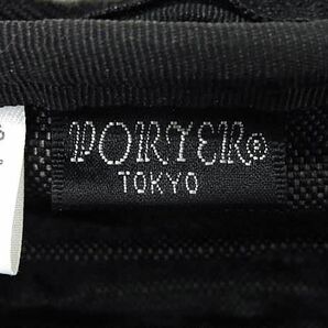 1円 ■美品■ PORTER ポーター キャンバス ワンショルダーバッグ クロスボディ 斜め掛け 肩掛け メンズ ダークグレー系 BJ2629の画像6