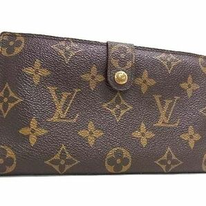 1円 LOUIS VUITTON ルイヴィトン T61217 モノグラム コンチネンタルクラッチ がま口 二つ折り 長財布 ウォレット ブラウン系 FA0703の画像1