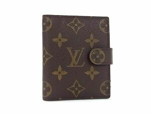 1円 ■極美品■ LOUIS VUITTON ルイヴィトン R20007 モノグラム アジェンダ ミニ 手帳カバー アドレス帳 ブラウン系 FA0766