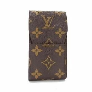 1円 ■美品■ LOUIS VUITTON ルイヴィトン M63024 モノグラム エテュイ シガレットケース 煙草ケース ブラウン系 FA0693の画像1