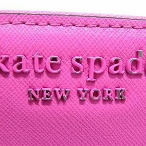 1円 ■美品■ kate spade ケイトスペード WLRU5888 レザー ラウンドファスナー 長財布 ウォレット レディース ピンク系 FA1683の画像5