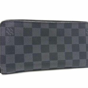 1円 LOUIS VUITTON ルイヴィトン N63095 ダミエグラフィット ジッピーウォレット ヴェルティカル ラウンドファスナー 長財布 AX5359の画像1