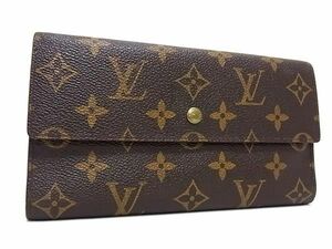 1円 LOUIS VUITTON ルイヴィトン M61217 モノグラム ポルトフォイユ インターナショナル 三つ折り 長財布 ブラウン系 FA1719